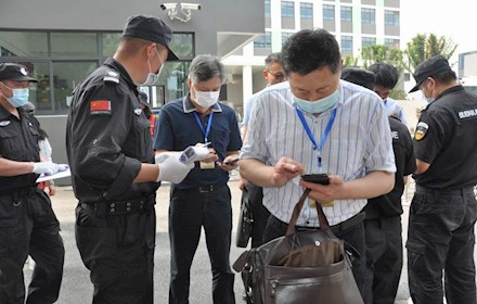 星湖学校接受江苏省体育中考督查调研组的现场调研